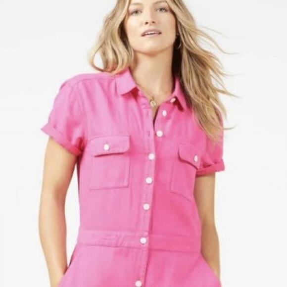 Outerknown S.E.A. Suit Jumpsuit in Hibiscus Size Small - Picture 3 of 4